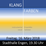 Plakat Schulkonzert Klangfarben Stadthalle Engen